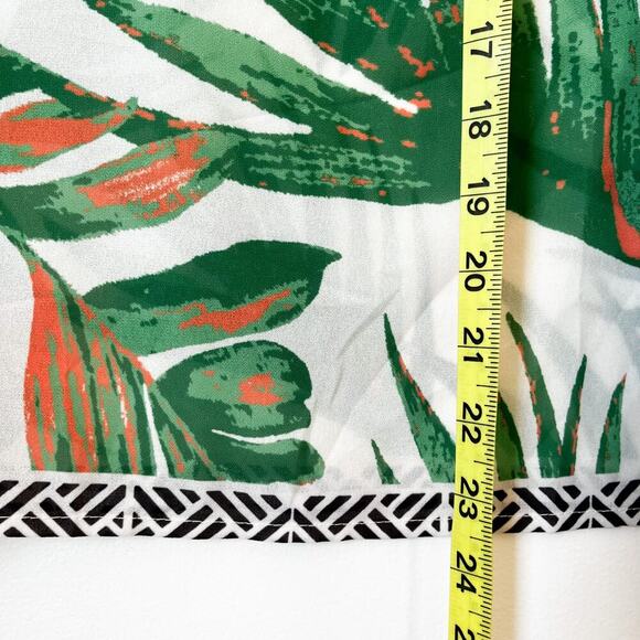 Jealous Tomato Tropical Print Semi Sheer Blouse Medium Lightweight Long Sleeve - Picture 9 of 11
